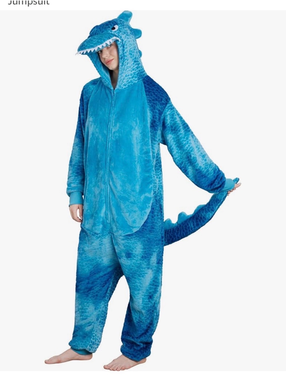 Unisex Dinosaur Onesie Pajamas Adult Tie-dye Dinosaur Costume Cosplay Size L